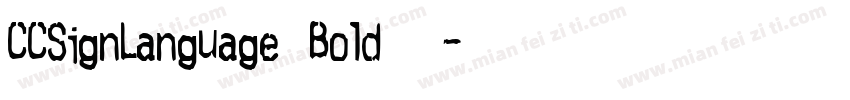CCSignLanguage Bold下载字体转换